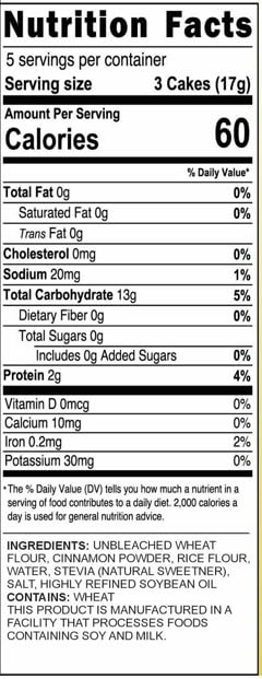 Kims Magic Pop Rice Cakes | Keto, Vegan, Cinnamon Flavor | 12 Pack | 2.6 Ounce