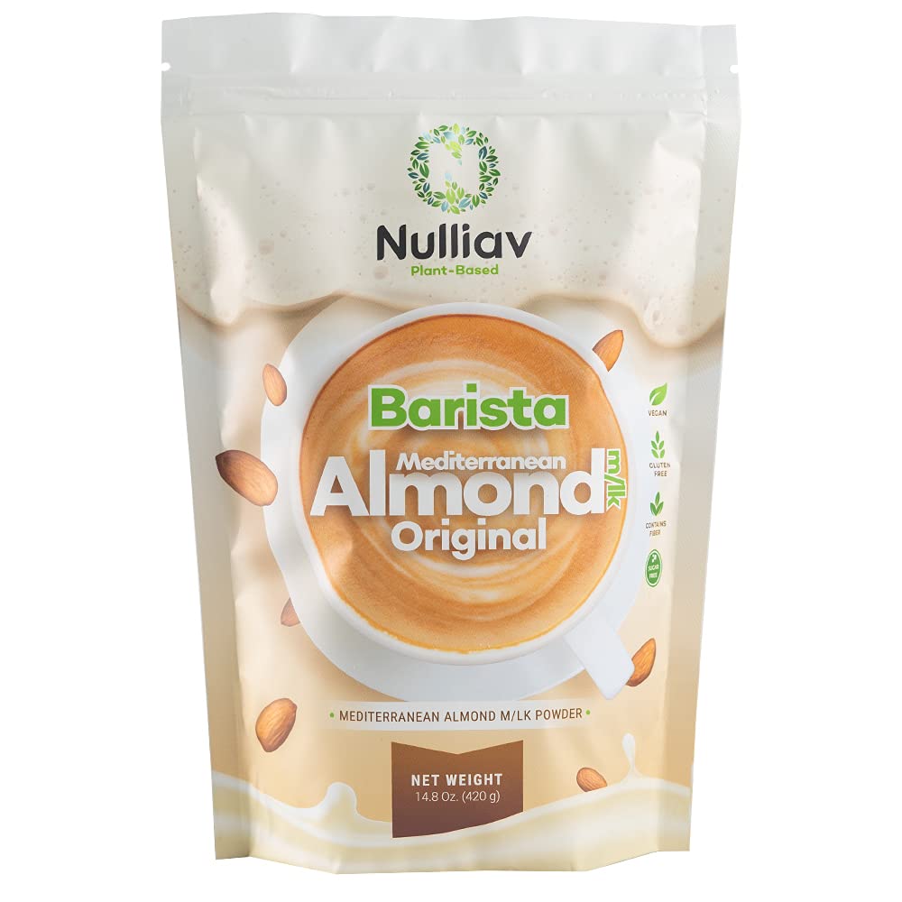 NULLIAV Barista Mediterranean Almond Milk Powder Original, 14.8 Oz, Pack of 1