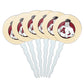 Alma College Secondary Logo Cupcake Picks Toppers Decoration Set of 6