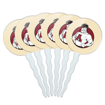 Alma College Secondary Logo Cupcake Picks Toppers Decoration Set of 6
