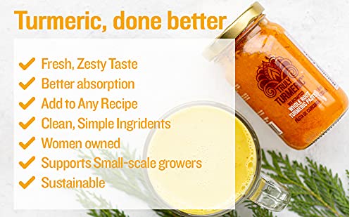 Truly Turmeric - Fresh Wildcrafted Whole Root Turmeric Paste, Non-GMO, Vegan and Keto Turmeric Spice for Cooking and Golden Milk