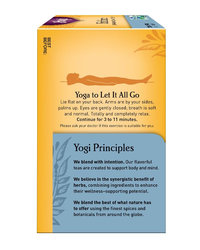Yogi Organic Bedtime Tea, 16 Count, Herbal Tea Bags, Caffeine-Free, Relaxing Blend