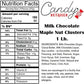 Candy Retailer Milk Chocolate Maple Nut Clusters - 1 lb Big Size Treats