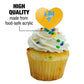 GRAPHICS & MORE Cupcake Picks Set of 6 - Acrylic Heart Toppers, Long Island University