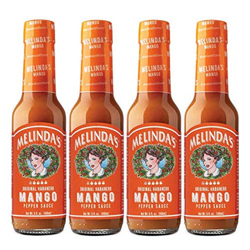 Melindas Mango Habanero Hot Sauce - Sweet & Mild Mango Habanero Sauce Made with Real Mango, Fresh Peppers, Vinegar, Carrot & Lim