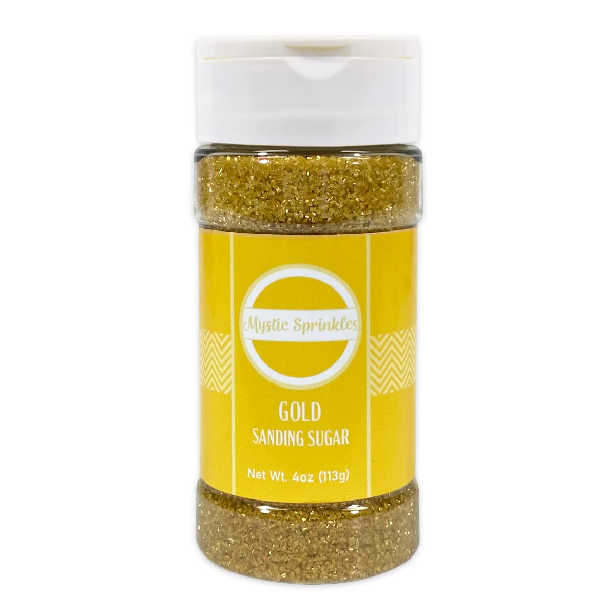 Mystic Sprinkles Sanding Sugar 4Oz Bottles (Gold Sanding Sugar 4Oz)