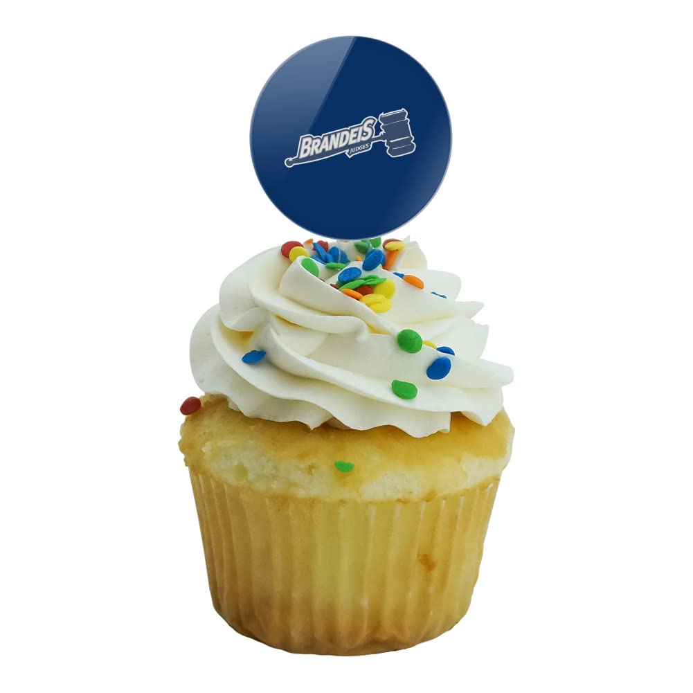 Brandeis University Primary Logo Cupcake Picks Toppers Decoration Set Of 6