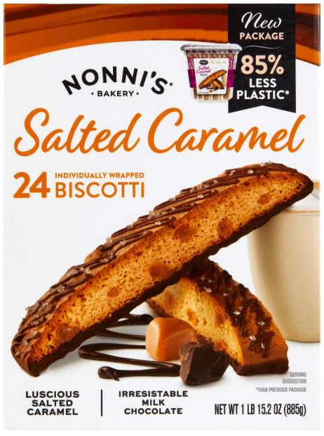 Nonnis Biscotti, Salted Caramel Biscotti, 24 ct.