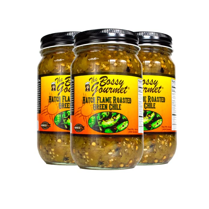 The Bossy Gourmet - Hatch Flame Roasted Green Chile (16Oz 3)