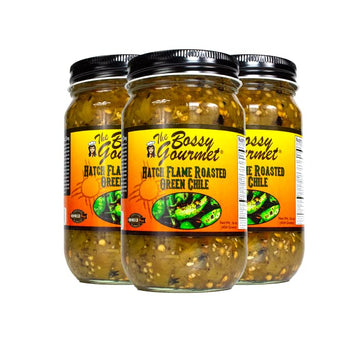 The Bossy Gourmet - Hatch Flame Roasted Green Chile (16Oz 3)