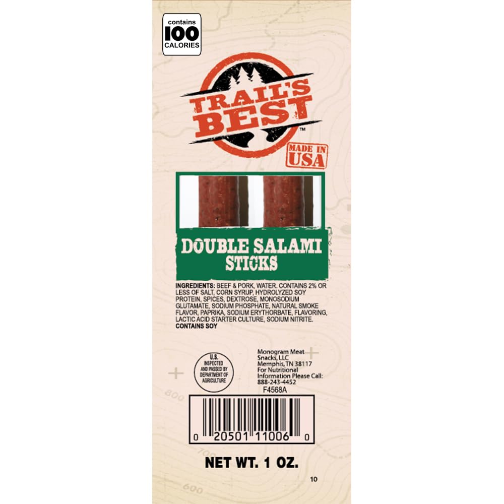 Trail'S Best Double Salami Stick (Pack Of 20)