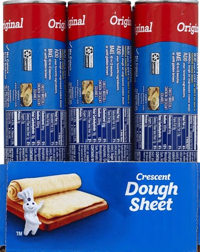 Pillsbury Crescent Dough Sheet, Original, Refrigerated Canned Pastry Dough, 1 Sheet, 8 oz