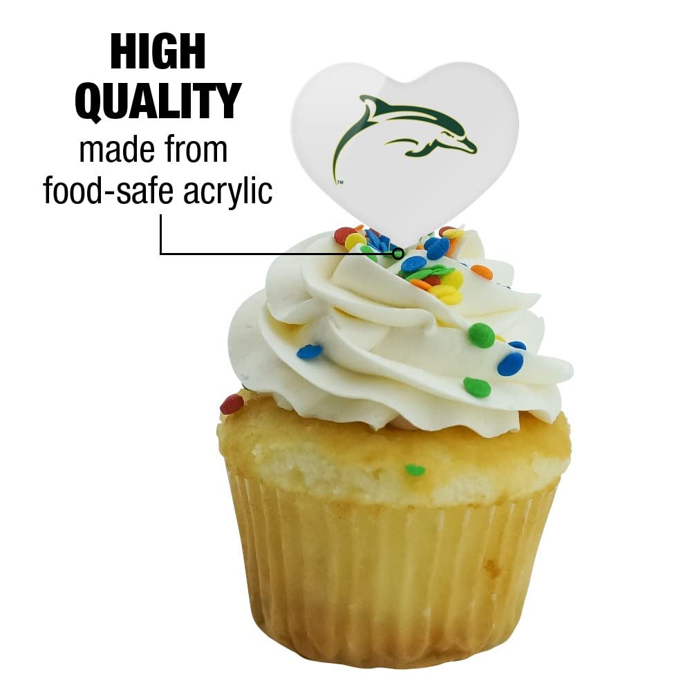 GRAPHICS & MORE Cupcake Picks Set of 6, Acrylic, Heart Love Design, Le Moyne College, One Size