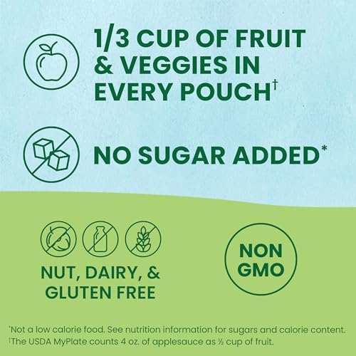 GoGo SqueeZ Fruit & VeggieZ Variety Pack  Pedal Peach and Boulder Berry  3.2 oz (Pack of 20)  Unsweetened Snacks for Kids  Gluten Free  Nut Free  Dairy Free  Recloseable Cap  BPA Free Pouches