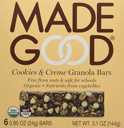 MadeGood Cookies & Crme Granola Bars, 6 Healthy Snack Bars, 0.85oz Each