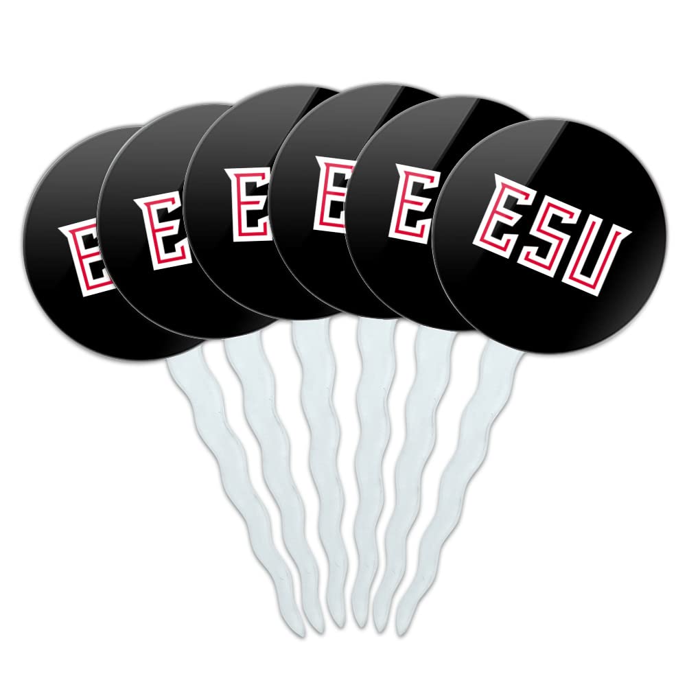 GRAPHICS & MORE East Stroudsburg University of Pennsylvania Secondary Logo Cupcake Picks Toppers Decoration Set of 6