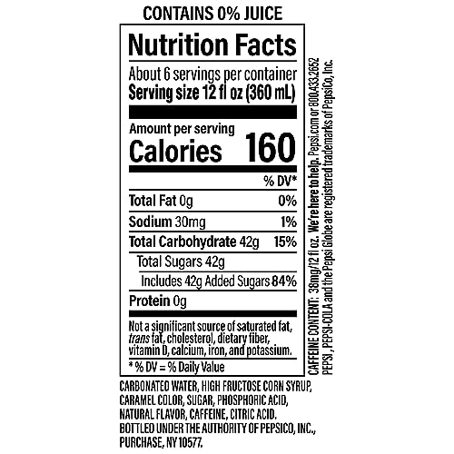 Pepsi Cola Soda Pop, Wild Cherry, 2 Liter Bottle