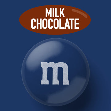 M&Ms Dark Blue Milk Chocolate Candy, 2Lbs Of M&M'S In Resealable Pack For Candy Bars, Birthday Parties, Graduations, Congrats Ce