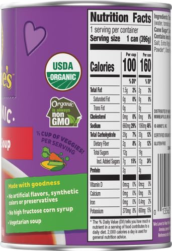 Annies Organic Tomato Canned Soup, Non-Gmo, 14.3 Oz