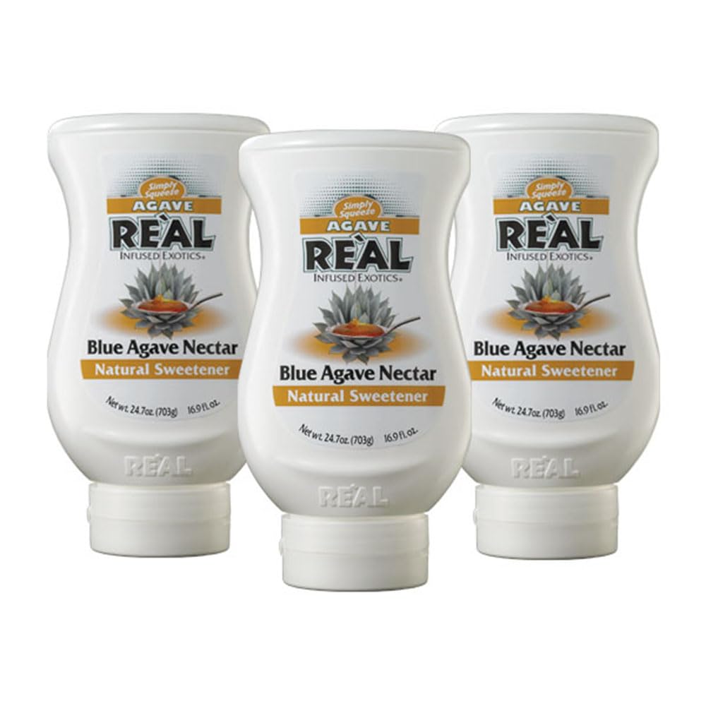 Agave Rel Infused Exotics  Blue Agave Nectar  16.9 FL OZ Squeezable Bottle (Pack of 3)