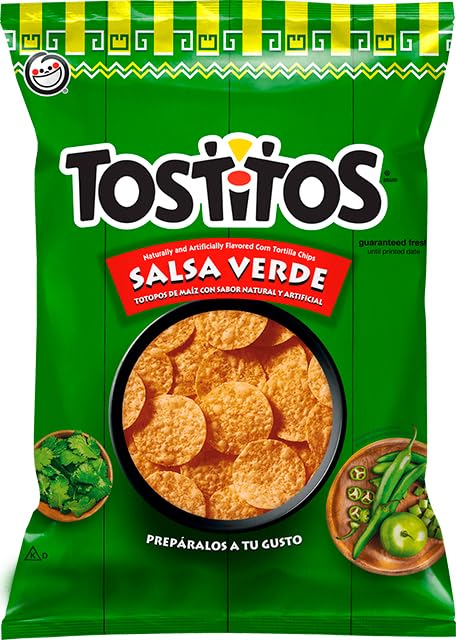Tostitos Salsa Verde Value Pack Bundled by SUPERDEALS | 74.4 grams/2.625 Oz Bag | Salsa Verde | Pack of 8 with mystery gift. Ori