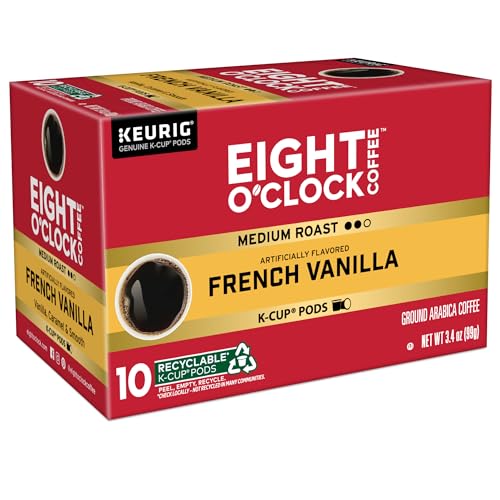 Eight OClock Coffee French Vanilla  Single-Serve Coffee K-Cup Pods  Medium Roast  60 Count