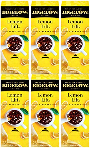 Bigelow Lemon Lift Black Tea Bags 28-Count Boxes (Pack Of 6) Lemon Flavored Black Tea Naturally & Artificially Flavored