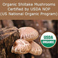 Organic Korean Shiitake Mushroom Powder [ Usda Certified ] All Natural Umami Seasoning, Vegan Shitake Mushrooms Powder For Cooki