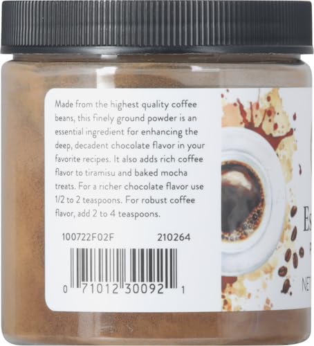 King Arthur, Espresso Powder, Certified Kosher, Reusable Plastic Jar, 3 Ounces