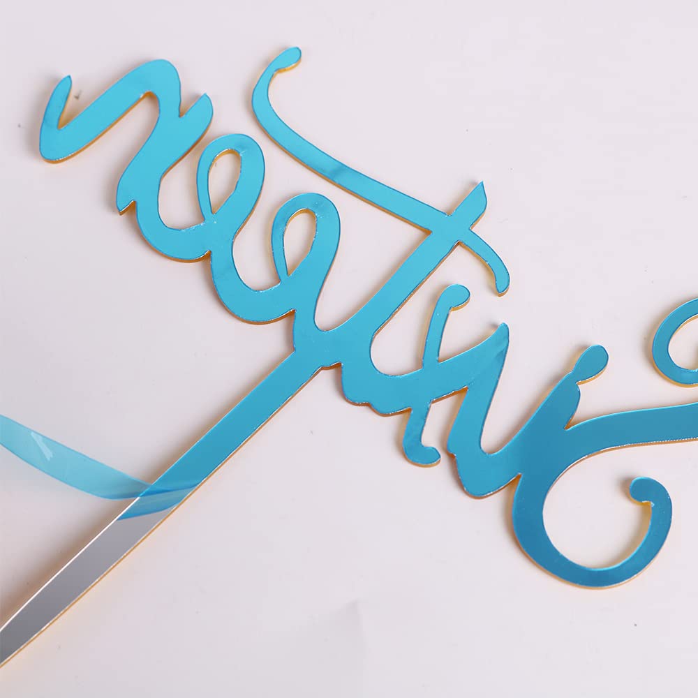 Qertesl Acrylic Sixteen Cake Topper,16Th Birthday Cake Toppers, 16Th Anniversary Party Decorations Supplies- Double Sided Gold G
