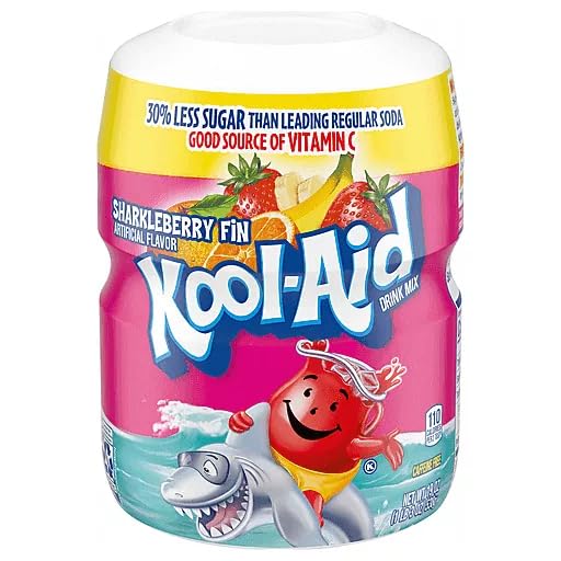 Kool-Aid Drink Mix, Sharkleberry Fin, 19 Ounce Container, Pack of 3