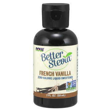 Now Foods Betterstevia French Vanilla Zero-Calorie Liquid Sweetener, Keto Friendly, Suitable For Diabetics, No Erythritol, 2-Oun