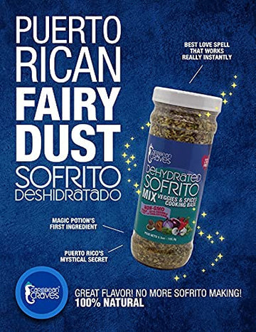 Caribbean Craves - Dehydrated Sofrito Mix | No-MSG, Vegan, Keto Friendly, Natural Ingredients (5.5, 1)