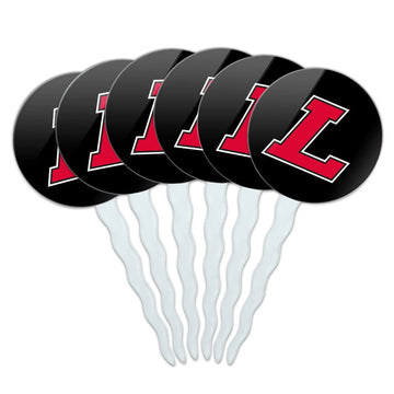 Lewis University Secondary Logo Cupcake Picks Toppers Decoration Set of 6