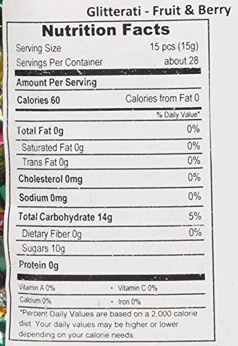Chipurnoi Glitterati Fruit & Berry Medley Miniature Hard Candies (Sugar) 1Lb