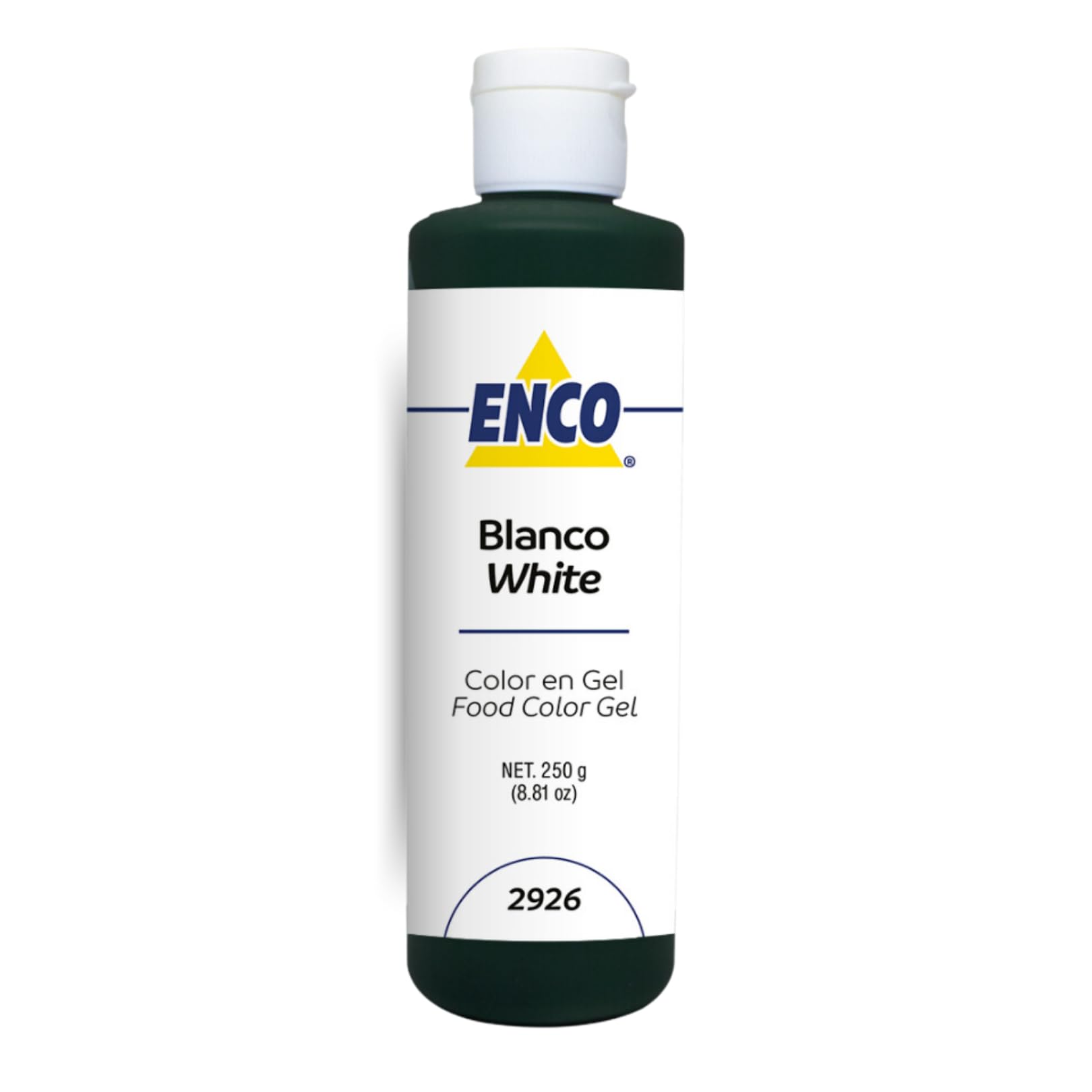 Enco Food Coloring Gel White 8.8 Oz (250G) Concentrated, Vegan