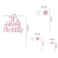 Pargleev Glittery 70th Birthday Cake Topper, Personalised Party Decoration, Rose Gold, Paper