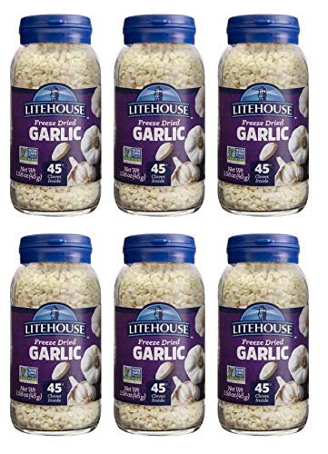 Litehouse Freeze Dried Garlic - Garlic, Substitute For Fresh Garlic & Minced Garlic, Organic, Jar Equal To 45 Garlic Cloves, Gar