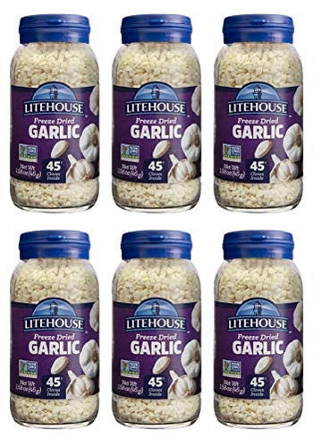 Litehouse Freeze Dried Garlic - Garlic, Substitute For Fresh Garlic & Minced Garlic, Organic, Jar Equal To 45 Garlic Cloves, Gar