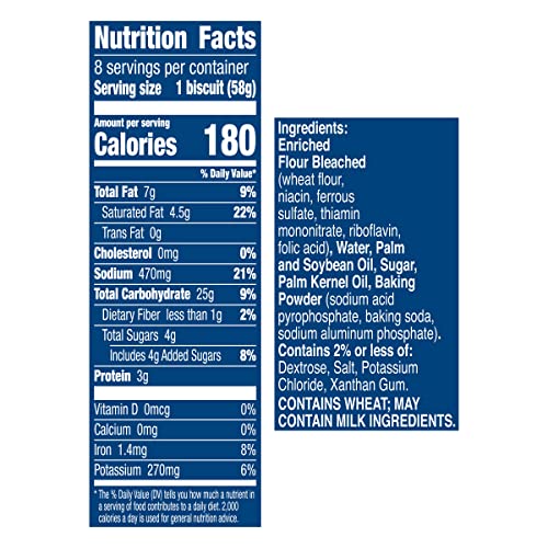Pillsbury Grands! Southern Homestyle Biscuits, Original, 8 Ct, 16.3 oz