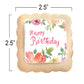 Happy Birthday Cookies Party Favors For Women Girls Her | Individually Wrapped | Bulk 24 Pack | Decorated Sugar Cookie Floral Flowers | Gift Basket Peanut & Tree Nut Free