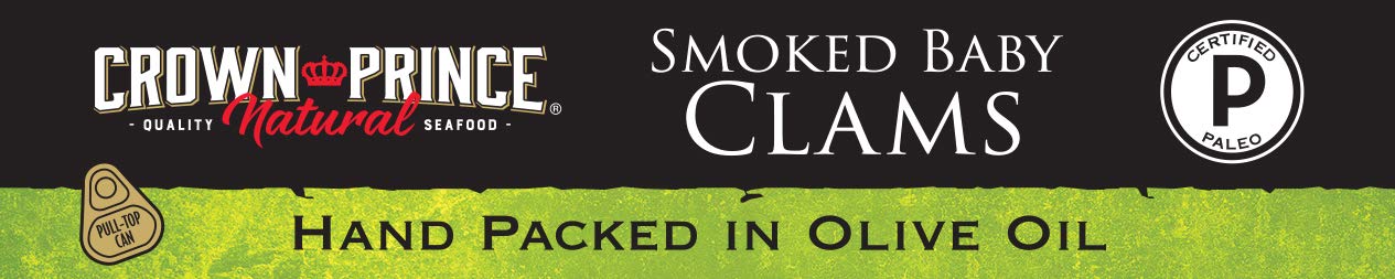 Crown Prince Natural Smoked Baby Clams In Olive Oil, 3-Ounce Cans (Pack Of 12)