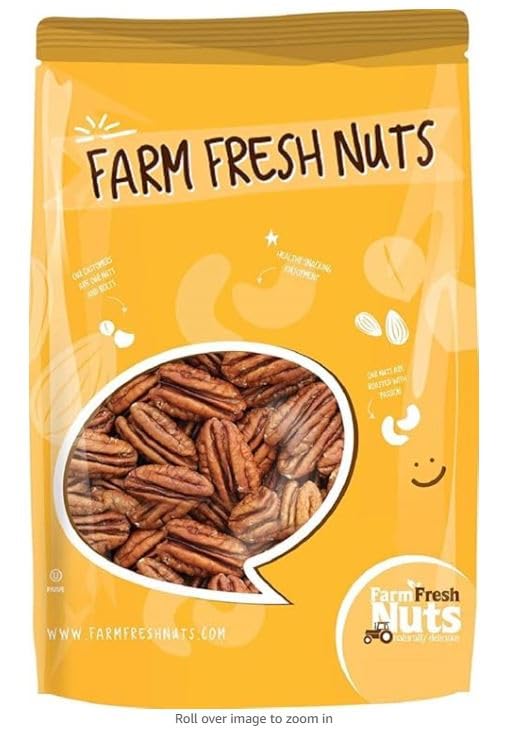Farm Fresh Nuts Dry Roasted Pecans with Himalayan Salt & Avocado Oil, 12 oz, Small Batch Oven Roasted