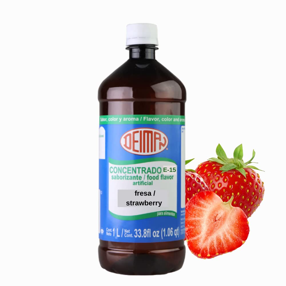 Deiman Artificial Food Flavoring Strawberry Concentrate, 33.8 fl oz