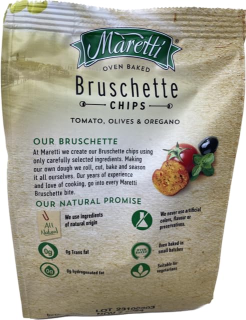 All Natural Bruschette Bruschetta Vegan Cracker Bruschettini Chips 4 PACK (5oz, Tomato Olive And Oregano)