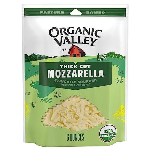 Organic Thick Cut Shredded Mozzarella Cheese, 6 oz