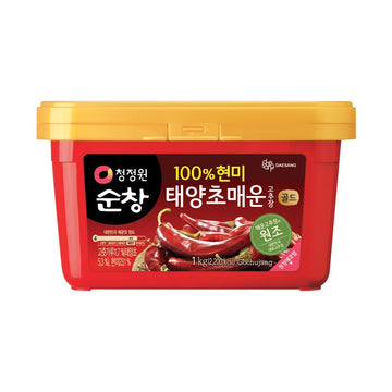 Chung Jung One O'Food Hot Gochujang 2.2Lb, Korean Red Chili Pepper Paste, Spicy, Sweet And Savory Sauce, Traditional Fermented C