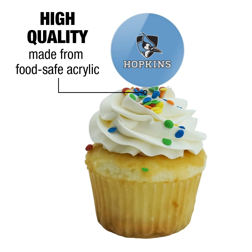 GRAPHICS & MORE Johns Hopkins University Cupcake Picks Set of 6 - Acrylic