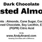 ANDY ANAND CHOCOLATIER Dark Chocolate Covered Almonds with Greeting Card, 16 oz, Gourmet Gift for All Occasions