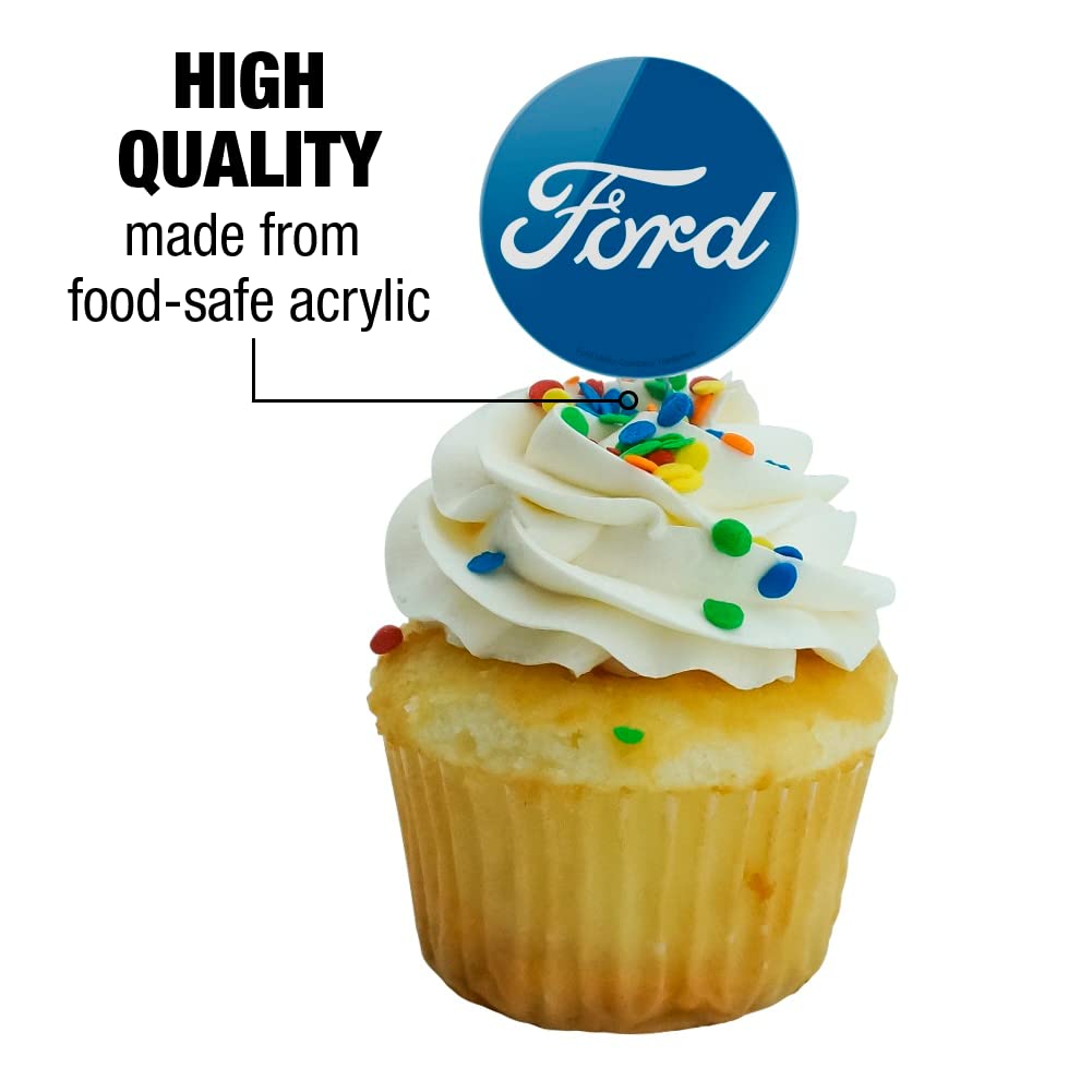 GRAPHICS & MORE Cupcake Picks Set of 6, Multi Color, Acrylic